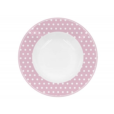 Глубокая тарелка Pink with dots 22 см